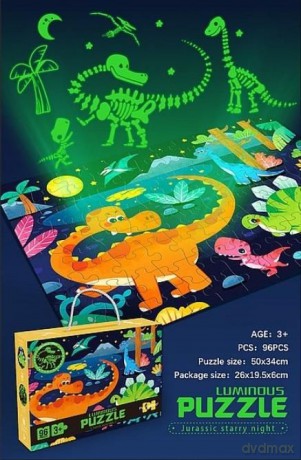 ADAR 96 el. dinozaury świecące w ciemności [PUZZLE]
