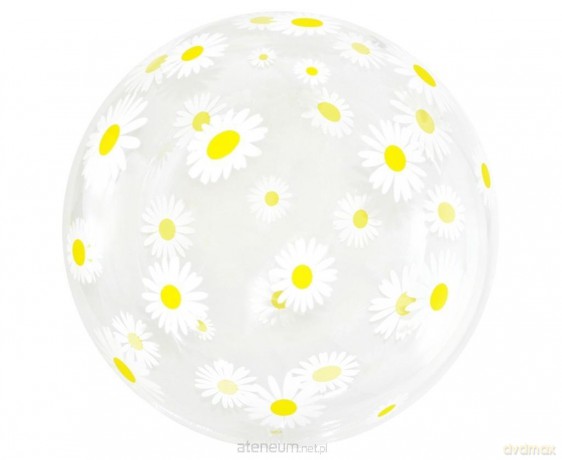Balon Aqua kryształowy stokrotki 51cm
