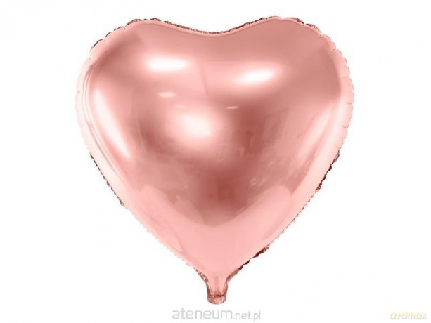 Balon foliowy Serce 45cm różowe złoto