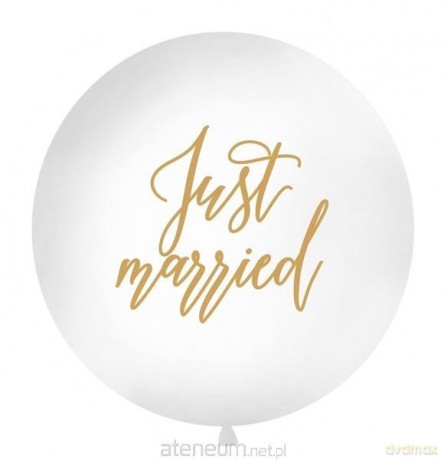 Balon Just married 1m biały