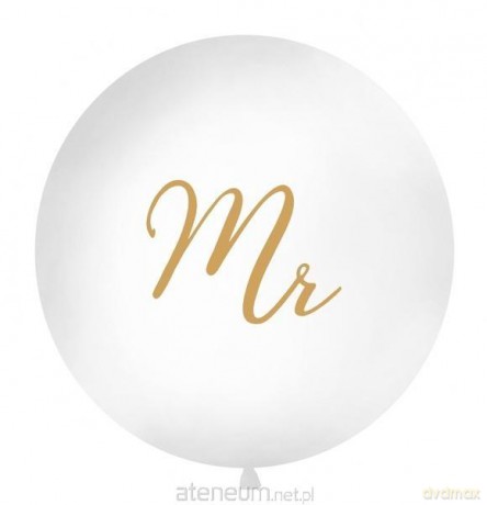 Balon Mr 1m biały