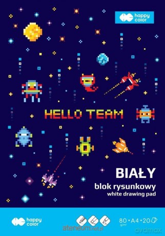 Blok rysunkowy A4/20K Pixi biały
