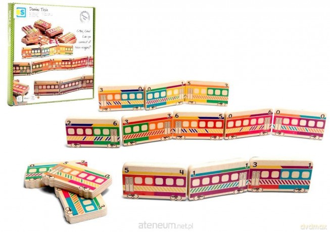 BS toys drewniany pociąg domino [GRA]