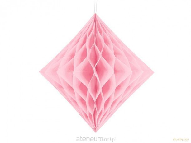 Diament bibułowy jasny różowy 30cm