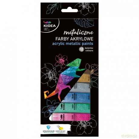 Farby akrylowe metaliczne 12x12ml