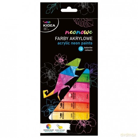 Farby akrylowe neonowe 12x12ml