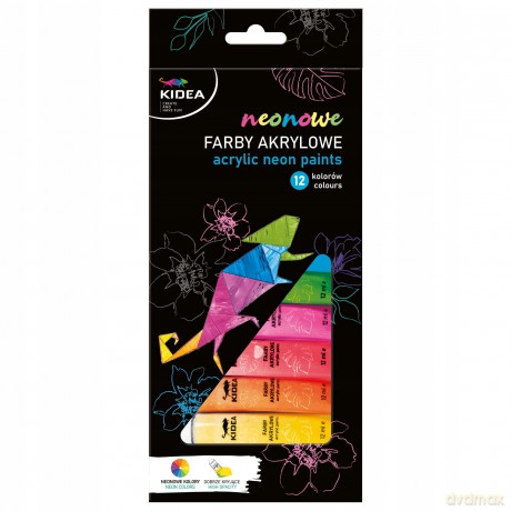 Farby akrylowe neonowe 12x12ml
