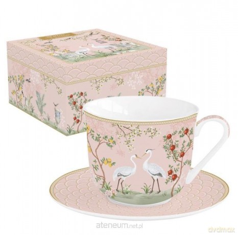 Filiżanka porcelanowa ze spodkiem Magiczny ogród