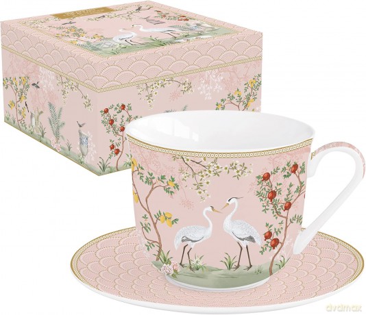 Filiżanka porcelanowa ze spodkiem Magiczny ogród