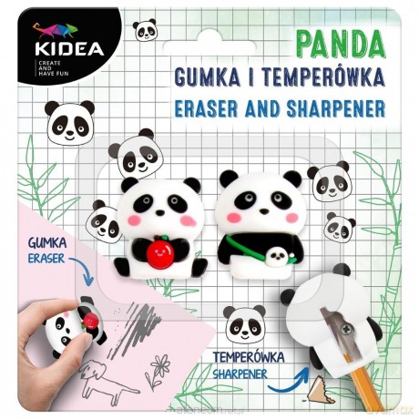 Gumka i temperówka Panda