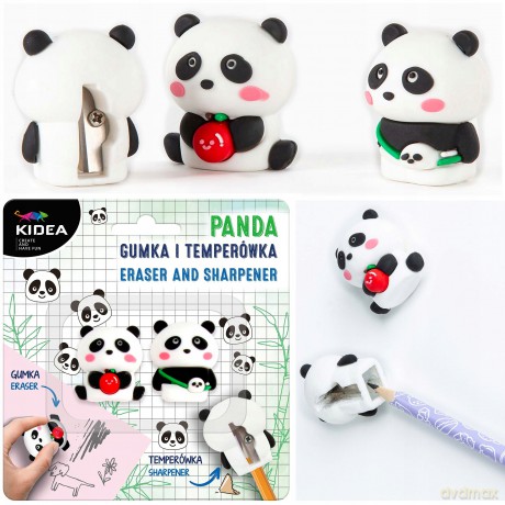Gumka i temperówka Panda