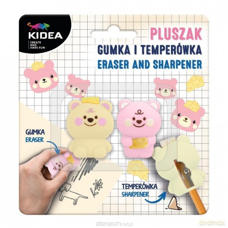 Gumka i temperówka Pluszak