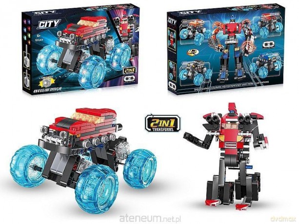 Klocki auto-robot ze światłem MIX [KLOCKI]
