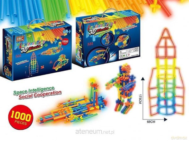 Klocki słomki fluo 1000el [KLOCKI]