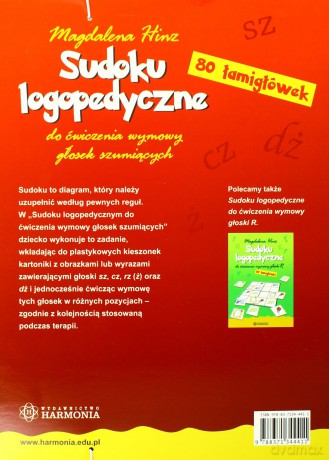 Sudoku logopedyczne do ćw wymowy głosek szumiących [KSIĄŻKA]