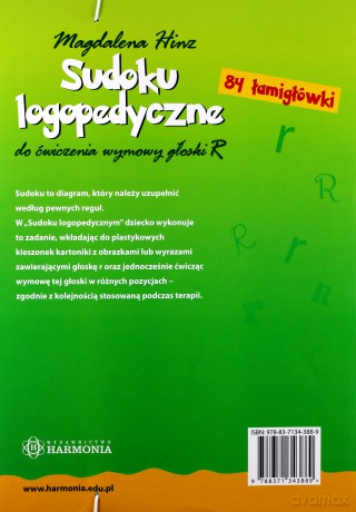 Sudoku logopedyczne do ćwiczenia wymowy głoski R [KSIĄŻKA]