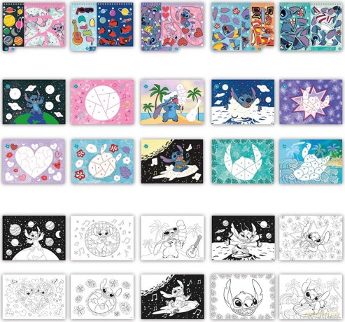 Naklejanie po numerach Disney Stitch