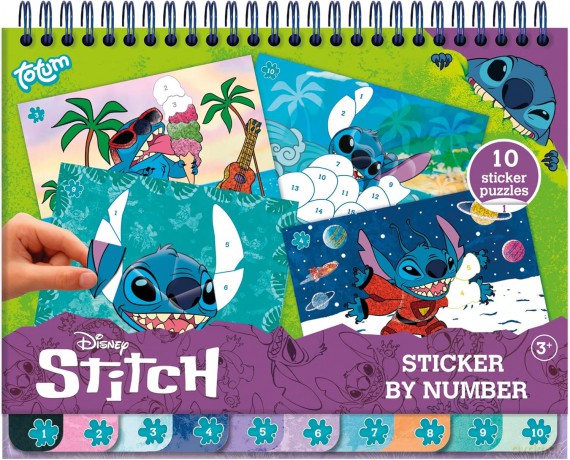 Naklejanie po numerach Disney Stitch