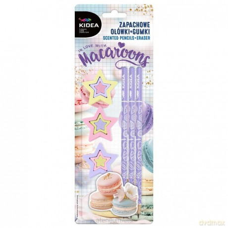 Ołówki zapachowe +gumki makaroniki