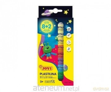 Plastelina 15g 8 basic kolor + 2 świecące w ciemn