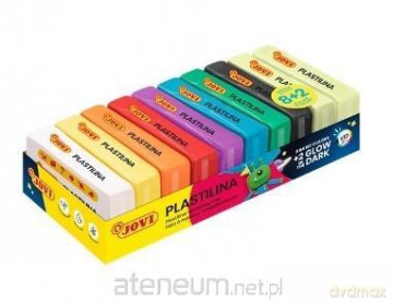 Plastelina 50g 8 basic kolor + 2 świecące w ciemn