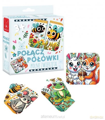 Połącz połówki Polne Zwierzęta 3+ [PUZZLE]