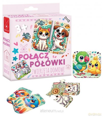 Połącz połówki Zwierzęta domowe 3+ [PUZZLE]