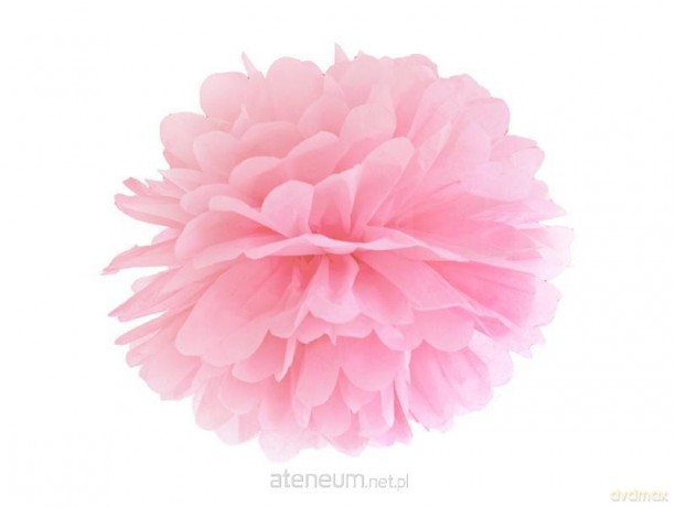 Pompon bibułowy rózowy 35cm