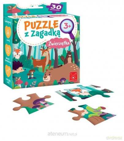 Puzzle z zagadką Zwierzątka 3+ [PUZZLE]