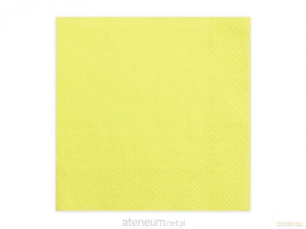 Serwetki trójwarstwowe żółte 33x33cm 20szt