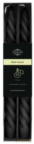 Świeca stołowa zakręcona Black Vetiver 2szt