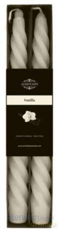 Świeca stołowa zakręcona o zapachu Vanilla 2szt