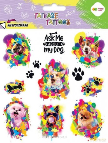 Tatuaże zmywalne Funny Dogs