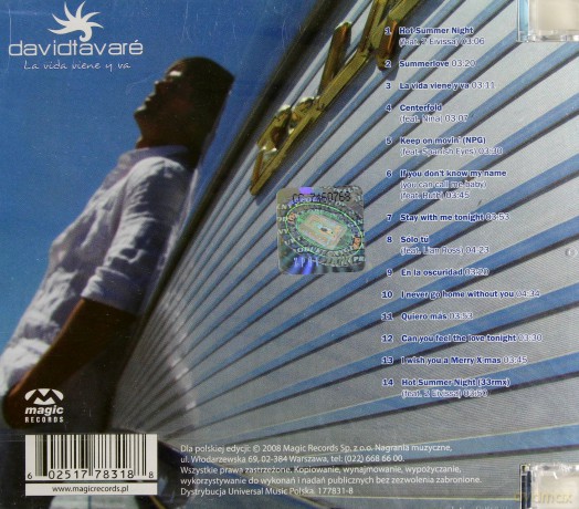 David Tavare: La Vida Viene Y Va (Polska Cena!!) [CD]