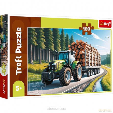 TREFL 100 el. Ciągnik leśny [PUZZLE]