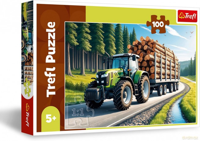 TREFL 100 el. Ciągnik leśny [PUZZLE]