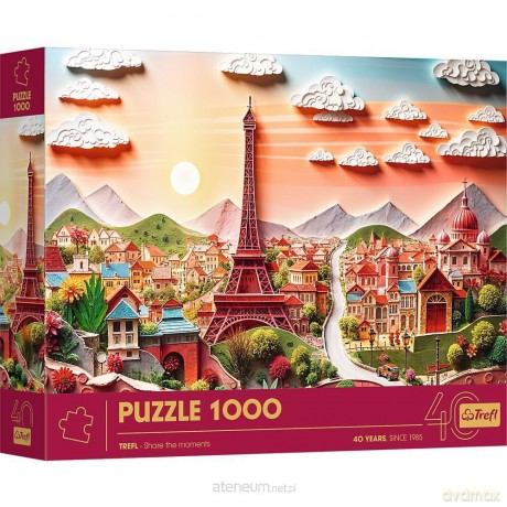 TREFL 1000 el. Paper Art: Paryż [PUZZLE]