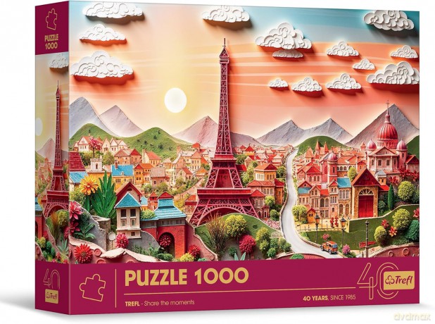 TREFL 1000 el. Paper Art: Paryż [PUZZLE]