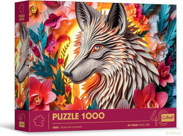 TREFL 1000 el. Paper Art: Wilk [PUZZLE]