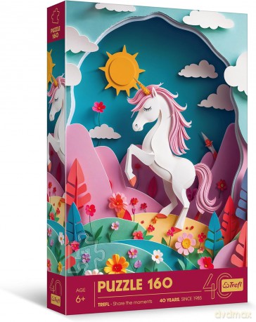 TREFL 160 el. Paper Art: Jednorożec [PUZZLE]