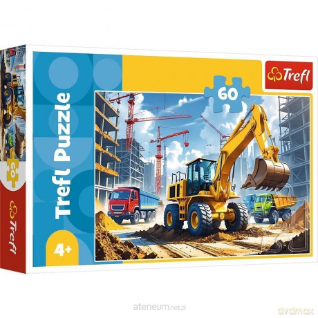 TREFL 60 el. Traktor koparko - ładowarka [PUZZLE]