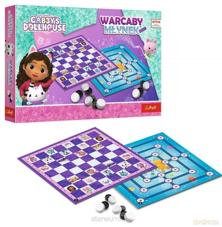 Warcaby i Młynek Gabby's Dollhouse [GRA PLANSZOWA]