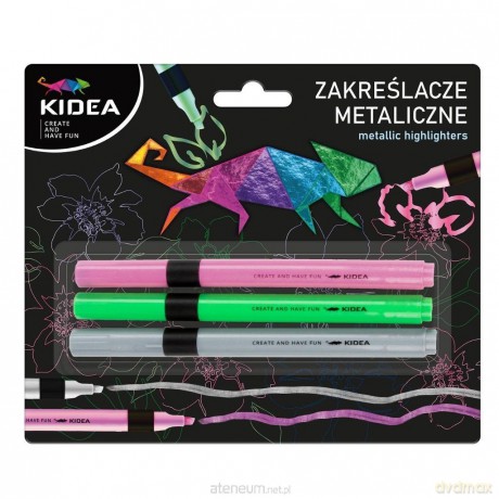 Zakreślacze metaliczne 3szt