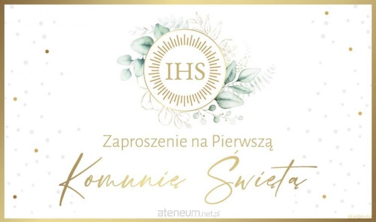 Zaproszenie Komunia (10szt)