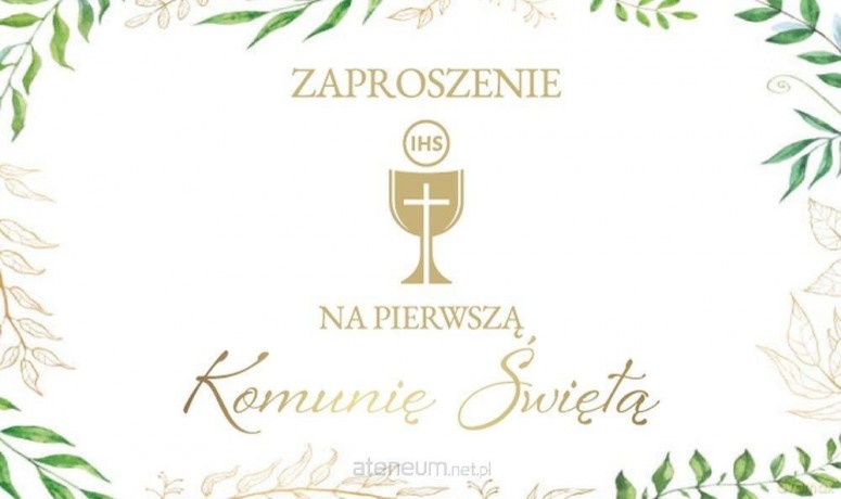 Zaproszenie Komunia (10szt)