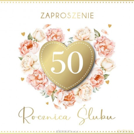 Zaproszenie Rocznica Ślubu (5szt)