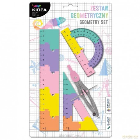 Zestaw geometryczny puzzle 20cm 4el