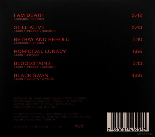 Bloodstain: I Am Death (digipack) [CD]