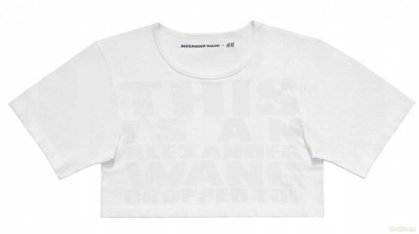 ALEXANDER WANG and H&M Top biały z krótkim rękawem, rozmiar XS