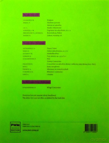 Szkoła na saksofon PWM [KSIĄŻKA]